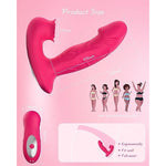 Rose Vibrator Toy For Woman,Sucking Dildo Stimulator With 9 Sucker Vibrators Modes,Remote Control G Spot Nipple Stimulation Sex Toys,Anal Plug For Adult Sex Toy For Woman Female Couples (Rose Red)