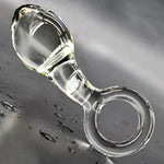 Glass Butt Plug With Pull Loop Anal Plug Prostate Massager Anal Dilator With Long Neck And Tapered Head Fetish Masturbation Sex Toy For Men Women, 5.27 X 1.61 Inch