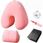 Sex Pillow Dildo Pillow Inflatable Sex Position Pillow Dildo Mount With Dice Sex Furniture For Couples (Pink)