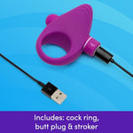 Game On Adult Sex Toy Kit for Couples, 6 Piece Set, Purple