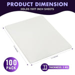 100 Pack Premium Laminating Sheets, 11.5 x 17.5 Inch, 3 Mil for Documents and Photos