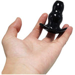 3Pcs/Sets Butt Plug Douche Enema Anal Dilator Peekers Hollow Anal Plug (Black)