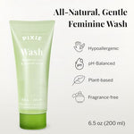 Pixie Feminine Wash - Best Formula to Wash Your Period Cups - Organic and Natural Ingredients & pH Balanced - Gel Cleaner - Sterilizer Soap for Menstrual Discs, 6.5 Fluid oz