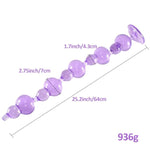 25.2Inch Super Long Anal Bead Butt Plug, Flexible Anal Plug Dildo Anus Dilator Prostate Massage Vaginal Stimulation, Adult Sex Toys For Men Women Couple (Purple)