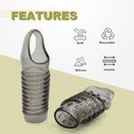 2Pcs Penis Sleeve,Cock Rings For Men,Reusable Penis Enlargement Sleve, Delay Ejaculation Sex Toys,Penis Extender For Couples,Penis Ring,Soft And Elastic Cock Sleeve, Transparent Black