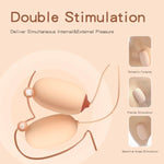 Musician Box Bullet Vibrator For Women Mini Vibrator With 8 Pleasure Modes Rechargeable Double Egg Vibrator Discreet Vibrator Waterproof Clitoral Nipple Stimulation Adult Sex Toys