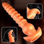 Large Anal Beads Butt Plug For Men & Women, Soft Liquid Silicone Butt Plugs With Ridges Knots Dildo For G-Spot Vaginal Stimulation, Long Anal Toys For Prostate Massage, Huge Adult Sex Toys, 13.3 Inch