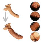 Silicone Cock Ring Penis Extension Sleeve And Penis Sleeve Silicone Realistic Cock Extender