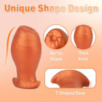 4.92" Anal Plug Anal Toys Butt Plug Anal Dildo Sex Toys Anal Training Premium Silicone Dildo Prostate Massager Buttplug, Womens Sex Toys Sex Toys For Men, Golden