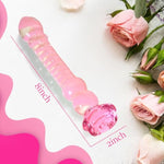 Anal Glass Dildo Anal Toys - Anal Butt Plug Anal Beads Adult Sex Toys, Borosilicate Glass Dildo Glow In The Dark, G Spot Dildo Vibrator Vagina Clitoral Stimulator Sex Toys For Men Women Couples 8''