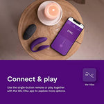 Sync 2 Couples Vibrator | Wearable Remote Control Vibrating Adult Sex Toy | App Controlled G Spot & Clitoral Stimulator | Dual Stimulation with 10 Speeds | Waterproof & Rechargeable | Purple
