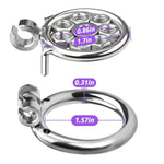 Male Chastity Device Flat Chastity Cage With Screw Stainless Steel Cock Cage Locked Penis Exercise Cage Sm Bondage Gear Chastity Sex Toy For Men Couple (1.57 Inch)