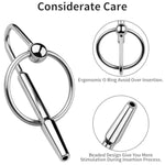 Urethral Plug, Hollow Urethral Dilator With Penis Rings Urethral Penis Plug Prostate Stimulation Masturbator Sex Toy For Men, 3.15 Inch