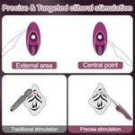 Sex Stimulator Clitoral Vibrator To Climax, 3 Silicone Heads, Adult Toys 10 Frequency Powerful Vibration Massager Precision Targeted Clit G Spot Anal Nipple Ear For Women Pleasure Sex Toys(Wine Red)