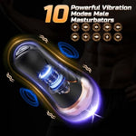 Automatic Male Masturbator Sex Toys For Men - Hand Use Male Sex Toys Penis Pump With 10 Vibration Modes, 3D Textured Pocket Pussy Sex Machine Adult Toys For Men Pleasure