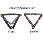 Chastity Belt,Anti-Off Male Chastity Cage Strap Chastity Device Penis Cage,3 Directions Adjustable Auxiliary Belt With Scrotum Cock Rings,Sm Sex Toy Underwear For Men (Pink)