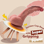 Ultra Realistic Dildo-8‘’ Flesh Lifelike Dildo Realistic Skin Texture, Thick Liquid Silicone With Powerful Suction Cup, Beginner For G-Spot And Anal Play, Hands-Free Penis Sex Toy For Women Men