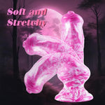 10 Inch Dog Knot Hard Dildo Monster With Suction Cup, Silicone Animal Fantasy Horse Knotted Anal Dildo Thick Large, Huge Dragon Colored Pink Xl Dildo Wolf Penis Anal Plug Unique Sex Toy For Men Women