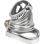 Stainless Steel Male Chastity Devices Cock Cage Locked Penis Exercise Tease Bondage With Invisible Lock Adult Sex Toy For Men (S)