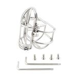 Large Detachable Male Chastity Device Steel Stainless Cock Cage Penis Ring Lock Adult Game Sex Toy M0140
