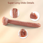 17.3 Inch Super Long Dildo, Realistic Silicone Huge Big Anal Dildo With Strong Suction Cup, Soft Giant Dildo With Balls For Deepest Sex, Penis Thick Large Dildo Sex Toy For Women Men Gay