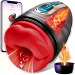 Male Vibrator Sex Toys For Men - Male Masturbator Vibrators Penis Pump Trainer App Control, Mouth-Wrapped Penis Vibrator Adult Toy With Heating Rod, Lcd, Pocket Pussy Stroker Adult Sex Toys & Games
