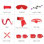 Sex Whip Bdsm Adult Couples Games Anal Plug Dildo Bondage For Sex 32 Pcs Bdsm Leather Bondage Sets Restraint Kits For Women And Men Adult Sex Toys