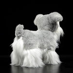 Schnauzer Stuffed Animal,Simulation Dog Plush,Soft Gifts For Kids,Home Decor 10 Inch Long