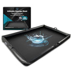 Inflatable Massage Sheet With Inflatable Sides | Black Durable Pvc Waterproof | 210 X 156 X 16 Cm, 83 X 61 X 6 Inches | Protection Against Oil, Water-Based, And Silicone-Based Products