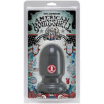 Doc Johnson American Bombshell - Shell Shock (Small) - Vac-U-Lock Compatible Dildo/Butt Plug - for Adults Only, Gunmetal Grey