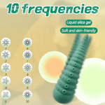 Vibrating Fantasy Octopus Tentacle Vibrating Dildo Sex Toy Sexual Pleasure Tools,Stimulate G Spot Anal Plug Monster Vibrator 10 Powrful Modes,Green Silicone Dildo For Women Men Massager Pleasure