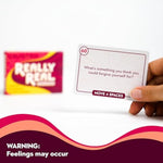 Game Really Real Edition - 54 Deeper Conversation Cards For Adult Friends & Couples, Dare To Ask Questions Tell Tales & Go Deep, Get The Card Deck For Dating, Games Night & Couple Date
