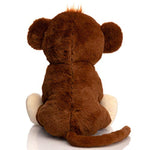 Plush Monkey Stuffed Animals Cute Monkey Toys Birthday Gifts For Kids 12 Inch Brown