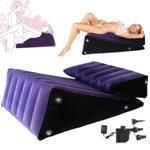 Sex Wedge Position Pillows Set With Electric Inflator, Inflatable Sex Aids Cushions For Adult Couples, Triangle Sex Furniture Toys For Bed Games