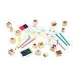 Fairy Tale Deluxe Wooden Stamp and Coloring Set for Kids