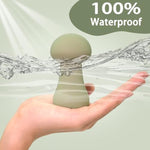 Mini Electric Handheld Massager Wand, Personal Wand Massager Made Of Body-Safe Silicone With 10 Vibration Modes, Fully Waterproof And Portable,Suitable For Shoulder, Neck And Back Massage-Green