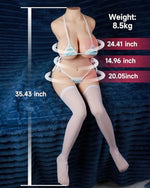 18.74lb TPE Sex Doll with Leg, Gel Breast Dual Channel Male Masturbator
