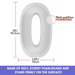 3 FT Number 0 Mosaic Balloon Frame Kit for Birthday & Baby Shower Decor