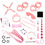 Bdsm Bondage Restraints Kit, 17Pcs Upgrade Leather Couples Sex Toys With Storage Bag, Body-Safe Sexual Pleasure Tools For Women And Men