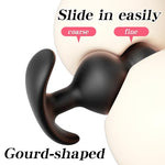 Steel Ball Anal Plugs, Premium Silicone Butt Plug with Built-in Massage Beads for Women Men Prostate G-Spot Stimulation Waterproof Adult Sex Toys (M)