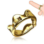 Adjustable Cock Ring Stainless Steel Crown Shape Penis Ring For Delay Ejaculation Lasting Erection Bondage Sex Toys For Men (M)