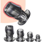 Hollow Anal Plug Set S/M/L/Xl 4-Piece Set Vagina Expander Tunnel Transparent Anus Dilation Dilator Bdsm Enema Sex Toys Butt Plugs Training Set For Beginners Advanced Users Adult Sex Toy