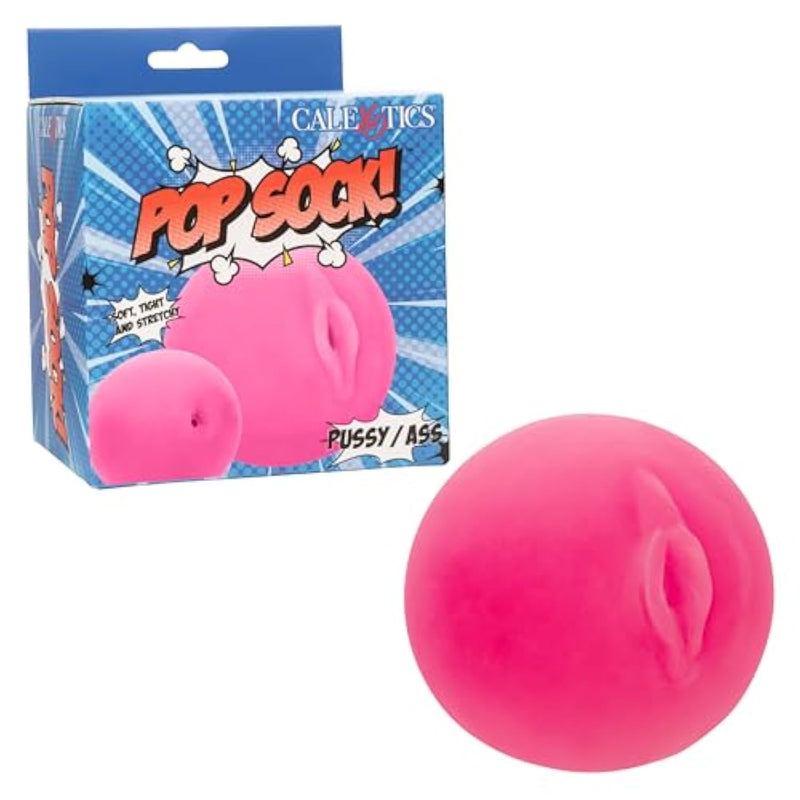 Pop Sock! Pussy/Ass Dual Entry Male Masturbator For Men With Ultra Life-Like Pure Skin And Open End Easy Cleaning - Se-0936-90-3