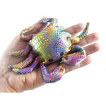 4 Reptile Set - Sand Filled Animal Toy - Snake, Turtle, Lizard, Frog- Heavy Weighted Sandbag Animal Plush Bean Bag Toss - Shimmering Glitter
