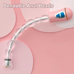 Vibrating Anal Beads Butt Plug Vibrator With 12 Vibration Modes, Flexible Prostate Massager Waterproof Bendable Anus Vagina Stimulator Anal Sex Toy (Battery Powered)