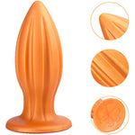 Liquid Silicone Anal Plug Ultral Soft Big Butt Plug Anus Dilator Prostate Massage For Advanced Experience Men Women (M)