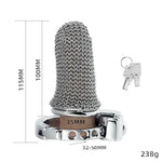 One Click Locking Male Chastity Cage Adult Sex Toy With Adjustable Ring Stainless Steel Cock Cage With Ventilation Holes And Dual Keys, Breathable & Secure (H-76)