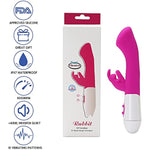 Rechargeable Rabbit Vibrator for Women Sex Toys for Clitoris G-spot Stimulation 10 Powerful Vibrations Dual Motor Stimulator for Women Silent Waterproof,Rose