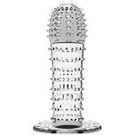 Wohutar New Soft Realistic Sleeve Extender Sheath For Men Reusable Male Enhancement Extension Sleeve-Transparent