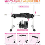 120W Sex Machine Intellgent App Wired-Wireless Controlled Double Rod Thrusting Machines For Women W/ Anti-Rotation System Attachements For Female Couples Stimulation(2 Rod App Wired Remote)